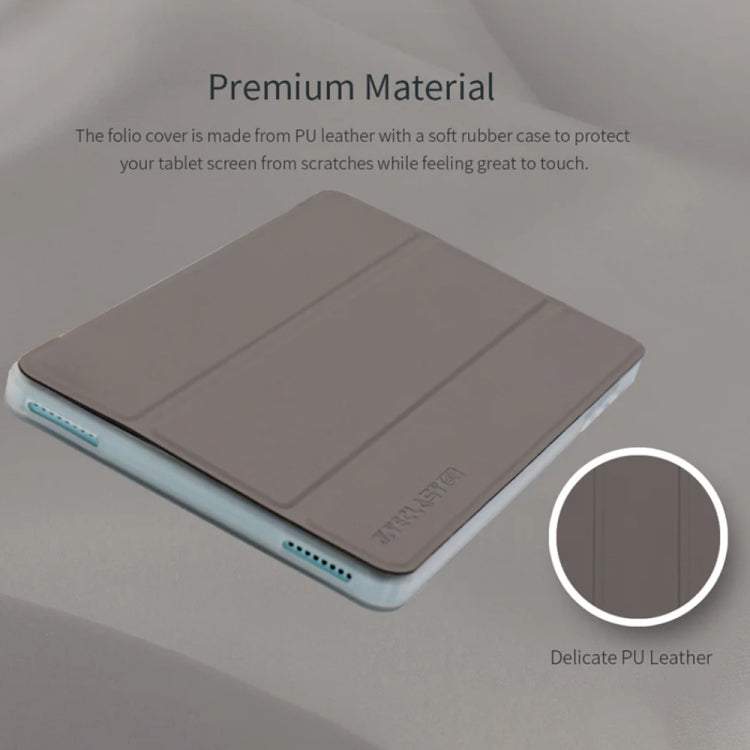 For Teclast P85T 3-Fold Holder Folio Leather Tablet Smart Case(Grey)