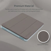 For Teclast P85T 3-Fold Holder Folio Leather Tablet Smart Case(Grey)