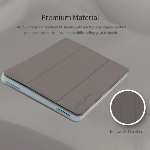 For Teclast P85T 3-Fold Holder Folio Leather Tablet Smart Case(Grey)