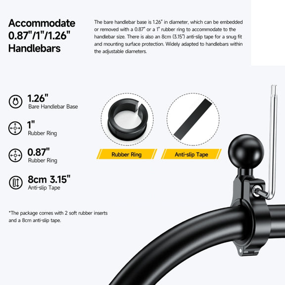 Ulefone Armor Mount Pro AM01 Universal Bicycle Handle Phone Holder(Black)