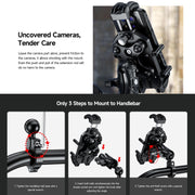 Ulefone Armor Mount Pro AM01 Universal Bicycle Handle Phone Holder(Black)