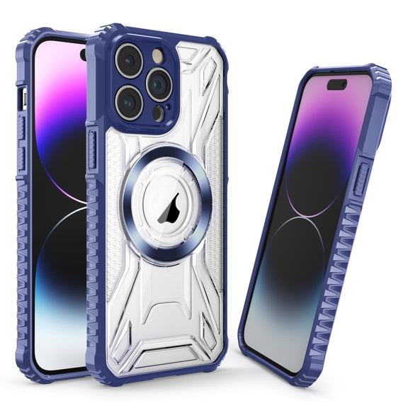 For iPhone 14 Pro CD Texture Magsafe Phone Case(Sapphire)