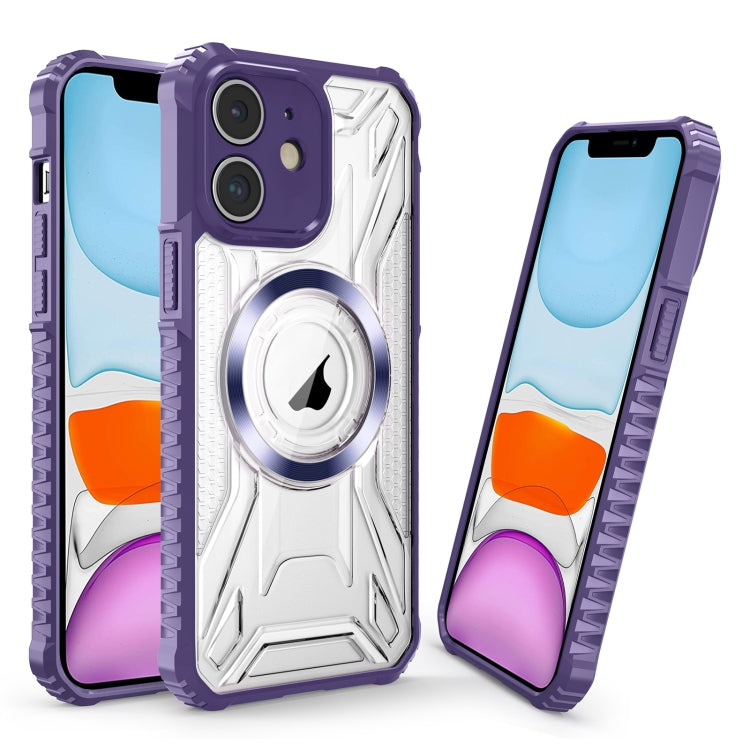 For iPhone 11 CD Texture Magsafe Phone Case(Dark Purple)