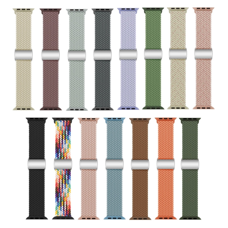 For Apple Watch Ultra 49mm Nylon Loop Magnetic Buckle Watch Band(Starlight)