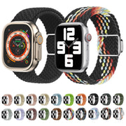 For Apple Watch Ultra 49mm Nylon Loop Magnetic Buckle Watch Band(Starlight)