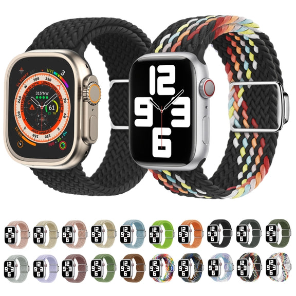 For Apple Watch Ultra 49mm Nylon Loop Magnetic Buckle Watch Band(Starlight)