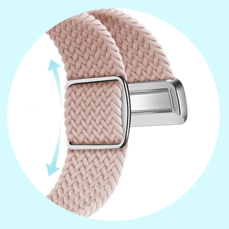 For Apple Watch Ultra 49mm Nylon Loop Magnetic Buckle Watch Band(Starlight)