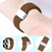For Apple Watch Ultra 49mm Nylon Loop Magnetic Buckle Watch Band(Starlight)