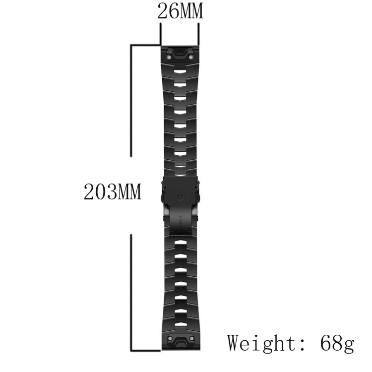 For Garmin Instinct 2X Solar Titanium Alloy Quick Release Watch Band(Titanium Gray)