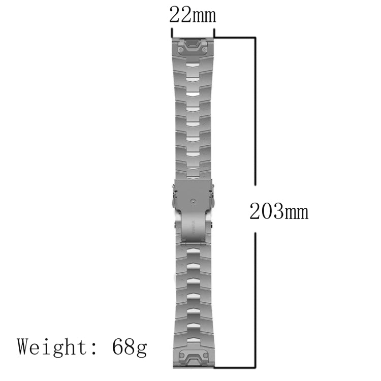 For Garmin Epix Pro 47mm Titanium Alloy Quick Release Watch Band(Titanium Gray)