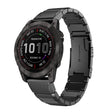 For Garmin Instinct 2X Solar Tortoise Shell Stainless Steel Watch Band(Black) - Watch Bands by PMC TechLife | Online Shopping South Africa | PMC TechLife