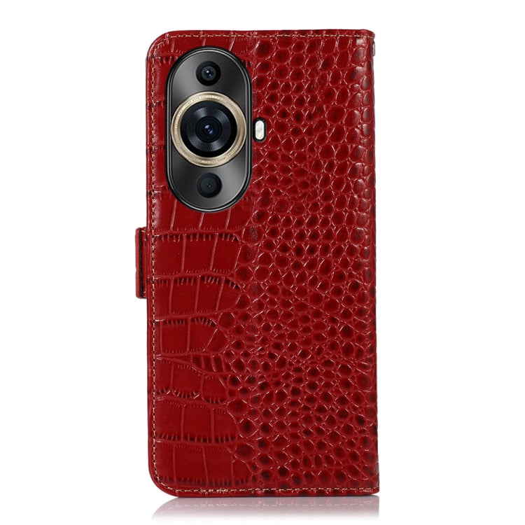 For Huawei Nova 11 Pro / 11 Ultra Crocodile Top Layer Cowhide Leather Phone Case(Red)