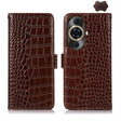 For Huawei Nova 11 Pro / 11 Ultra Crocodile Top Layer Cowhide Leather Phone Case(Brown) - Huawei Cases by PMC TechLife | Online Shopping South Africa | PMC TechLife | Buy Now Pay Later Mobicred