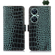 For Huawei Nova 11i / Enjoy 60 Pro /  Crocodile Top Layer Cowhide Leather Phone Case(Green) - Huawei Cases by PMC TechLife | Online Shopping South Africa | PMC TechLife | Buy Now Pay Later Mobicred