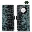 For Huawei Mate 60 Pro Crocodile Top Layer Cowhide Leather Phone Case(Green) - Huawei Cases by PMC TechLife | Online Shopping South Africa | PMC TechLife | Buy Now Pay Later Mobicred