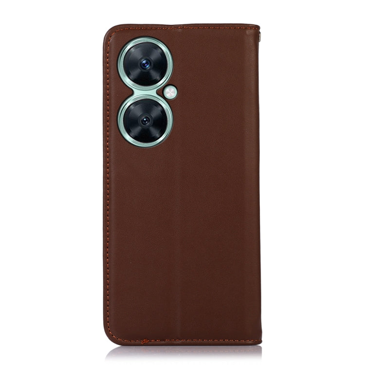For Huawei Nova 11i / Enjoy 60 Pro KHAZNEH Nappa Top Layer Cowhide Leather Phone Case(Brown)