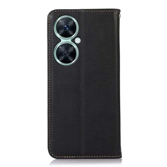 For Huawei Nova 11i / Enjoy 60 Pro KHAZNEH Nappa Top Layer Cowhide Leather Phone Case(Black)
