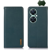 For Huawei Nova 11i / Enjoy 60 Pro KHAZNEH Nappa Top Layer Cowhide Leather Phone Case(Green)