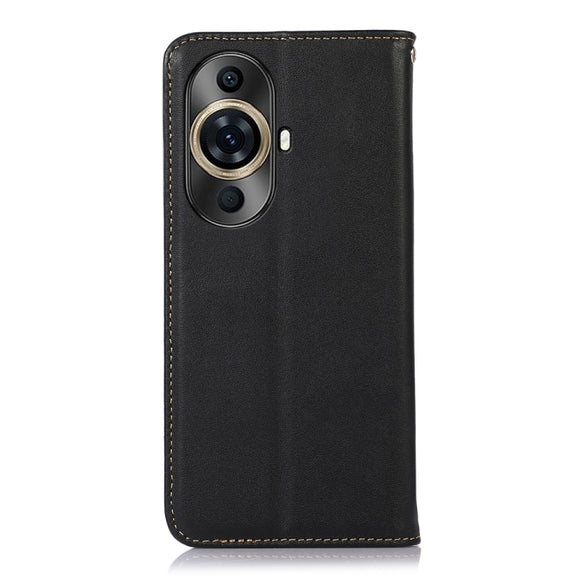 For Huawei Nova 11 Pro / 11 Ultra KHAZNEH Nappa Top Layer Cowhide Leather Phone Case(Black)