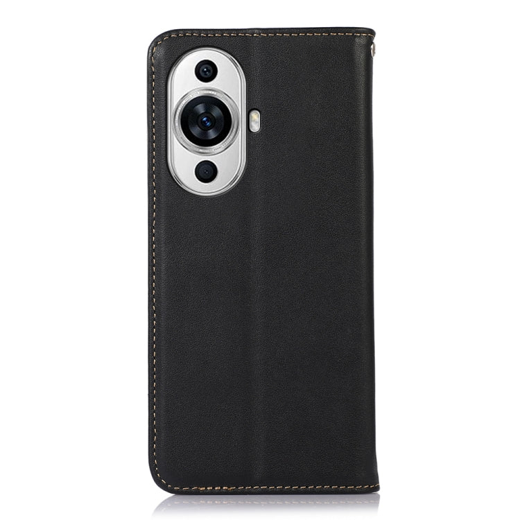 For Huawei Nova 11 KHAZNEH Nappa Top Layer Cowhide Leather Phone Case(Black)