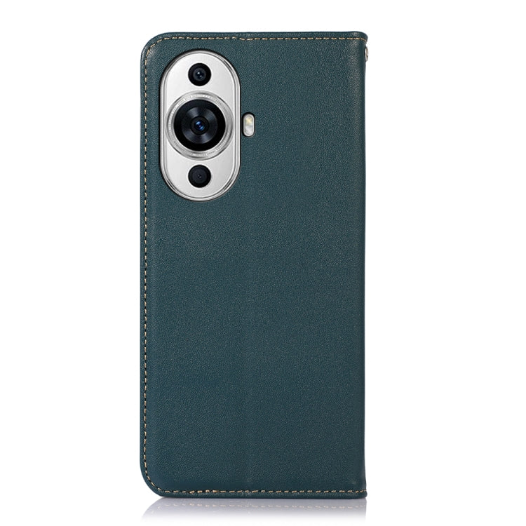 For Huawei Nova 11 KHAZNEH Nappa Top Layer Cowhide Leather Phone Case(Green)