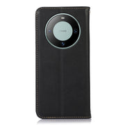 For Huawei Mate 60 KHAZNEH Nappa Top Layer Cowhide Leather Phone Case(Black)