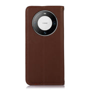 For Huawei Mate 60 Pro KHAZNEH Nappa Top Layer Cowhide Leather Phone Case(Brown)