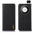 For Huawei Mate 60 Pro KHAZNEH Nappa Top Layer Cowhide Leather Phone Case(Black) - Huawei Cases by PMC TechLife | Online Shopping South Africa | PMC TechLife | Buy Now Pay Later Mobicred
