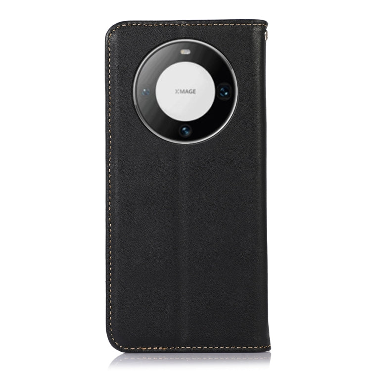 For Huawei Mate 60 Pro KHAZNEH Nappa Top Layer Cowhide Leather Phone Case(Black)