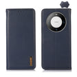 For Huawei Mate 60 Pro KHAZNEH Nappa Top Layer Cowhide Leather Phone Case(Blue) - Huawei Cases by PMC TechLife | Online Shopping South Africa | PMC TechLife | Buy Now Pay Later Mobicred