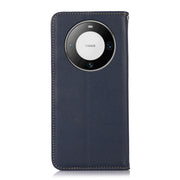 For Huawei Mate 60 Pro KHAZNEH Nappa Top Layer Cowhide Leather Phone Case(Blue)