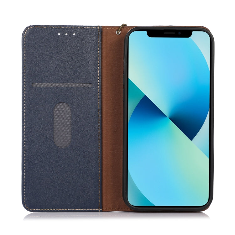 For Huawei Mate 60 Pro KHAZNEH Nappa Top Layer Cowhide Leather Phone Case(Blue)