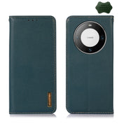 For Huawei Mate 60 Pro KHAZNEH Nappa Top Layer Cowhide Leather Phone Case(Green)