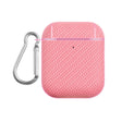 For AirPods 1 / 2 Woven Skin Texture PC TWS Earphone Protective Case(Pink) - free shipping - PMC Jewellery - Order now!