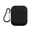 For AirPods 1 / 2 Woven Skin Texture PC TWS Earphone Protective Case(Black) - For AirPods 1/2 by PMC Jewellery | Online Shopping South Africa | PMC Jewellery | Buy Now Pay Later Mobicred