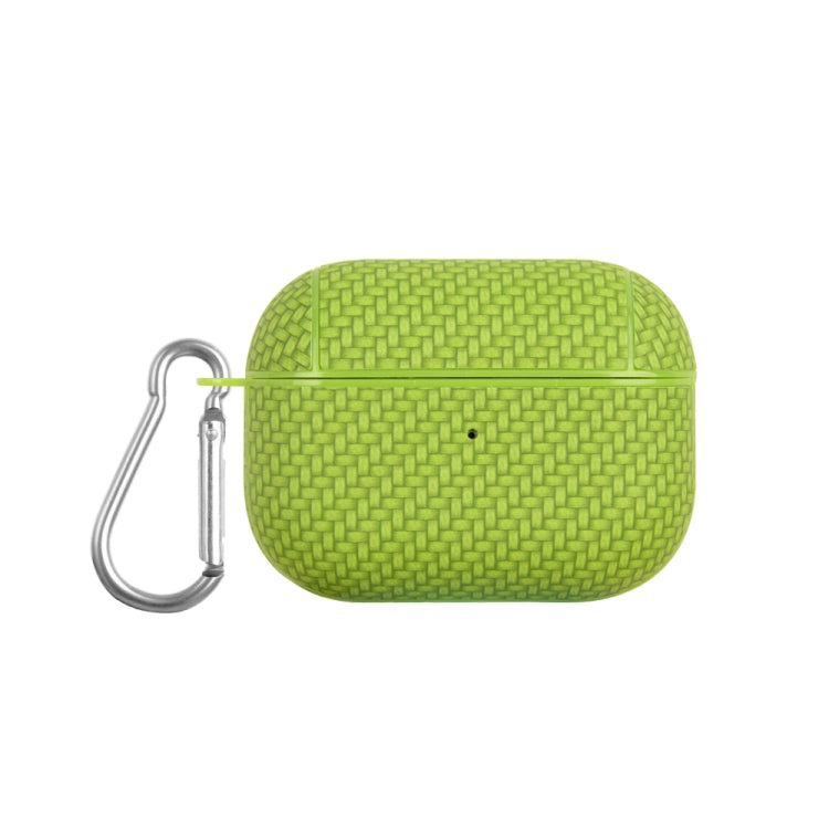 For AirPods Pro Woven Skin Texture PC TWS Earphone Protective Case(Green)