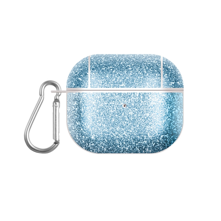For AirPods 3 Glitter Powder Skin Texture PC TWS Earphone Case(Blue)