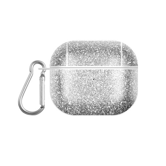 For AirPods 3 Glitter Powder Skin Texture PC TWS Earphone Case(Silver)