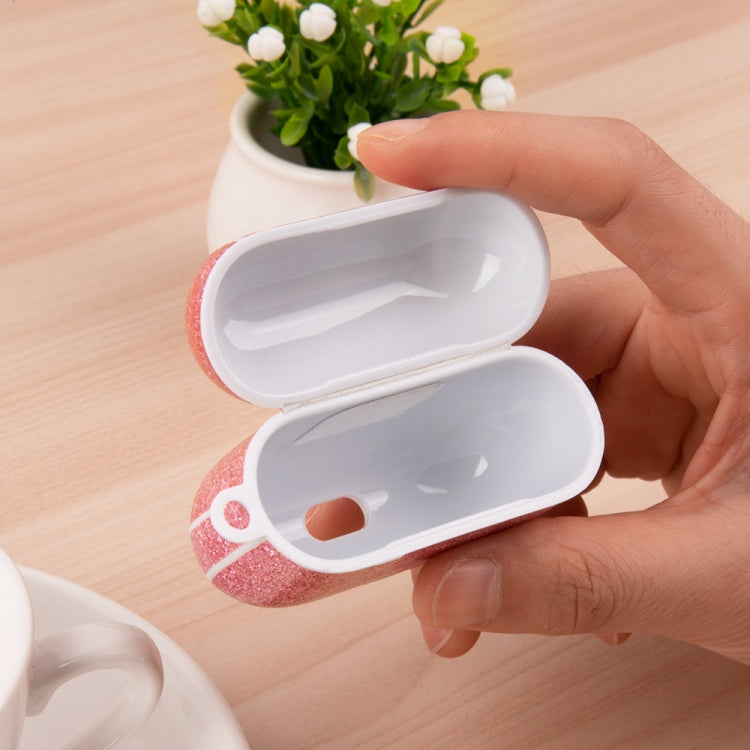 For AirPods Pro Glitter Powder Skin Texture PC TWS Earphone Case(Silver)