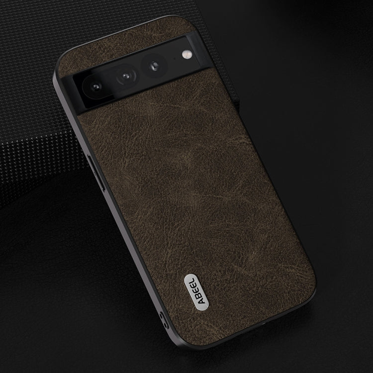 For Google Pixel 8 ABEEL Dream Litchi Texture PU Phone Case(Khaki)
