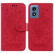 For Motorola Moto G Play 4G 2024 Butterfly Rose Embossed Leather Phone Case(Red) - Motorola Cases by PMC Jewellery | Online Shopping South Africa | PMC Jewellery | Buy Now Pay Later Mobicred