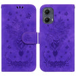 For Motorola Edge 2024 Butterfly Rose Embossed Leather Phone Case(Purple) - Motorola Cases by PMC Jewellery | Online Shopping South Africa | PMC Jewellery | Buy Now Pay Later Mobicred