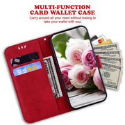 For OPPO A38 4G / A18 Butterfly Rose Embossed Leather Phone Case(Red)