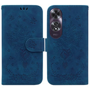 For OPPO A60 4G Butterfly Rose Embossed Leather Phone Case(Blue)