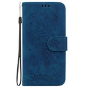 For Realme 12 5G Butterfly Rose Embossed Leather Phone Case(Blue)