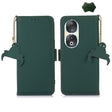 For Honor 90 5G Genuine Leather Magnetic RFID Leather Phone Case(Green) - Honor Cases by PMC TechLife | Online Shopping South Africa | PMC TechLife | Buy Now Pay Later Mobicred