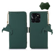 For Honor X6a Genuine Leather Magnetic RFID Leather Phone Case(Green) - Honor Cases by PMC TechLife | Online Shopping South Africa | PMC TechLife | Buy Now Pay Later Mobicred