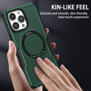 For iPhone 15 Pro MagSafe Shockproof Armor Phone Case(Dark Green)