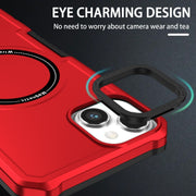 For iPhone 15 Plus MagSafe Shockproof Armor Phone Case(Red)