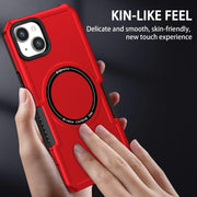 For iPhone 15 Plus MagSafe Shockproof Armor Phone Case(Red)